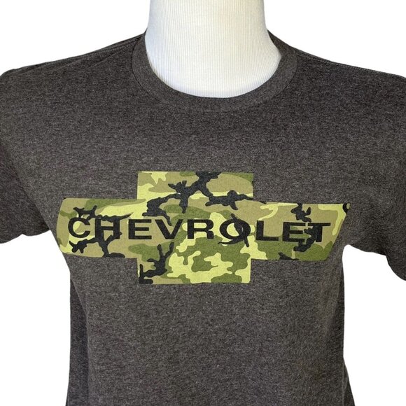 GM Chevrolet Tshirt Mens Medium Brown Camo Detail Auto Truck - Picture 3 of 5